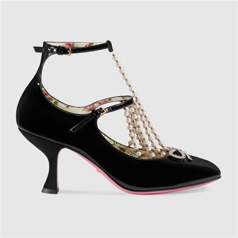 gucci pearl pumps|gucci high heels pumps.